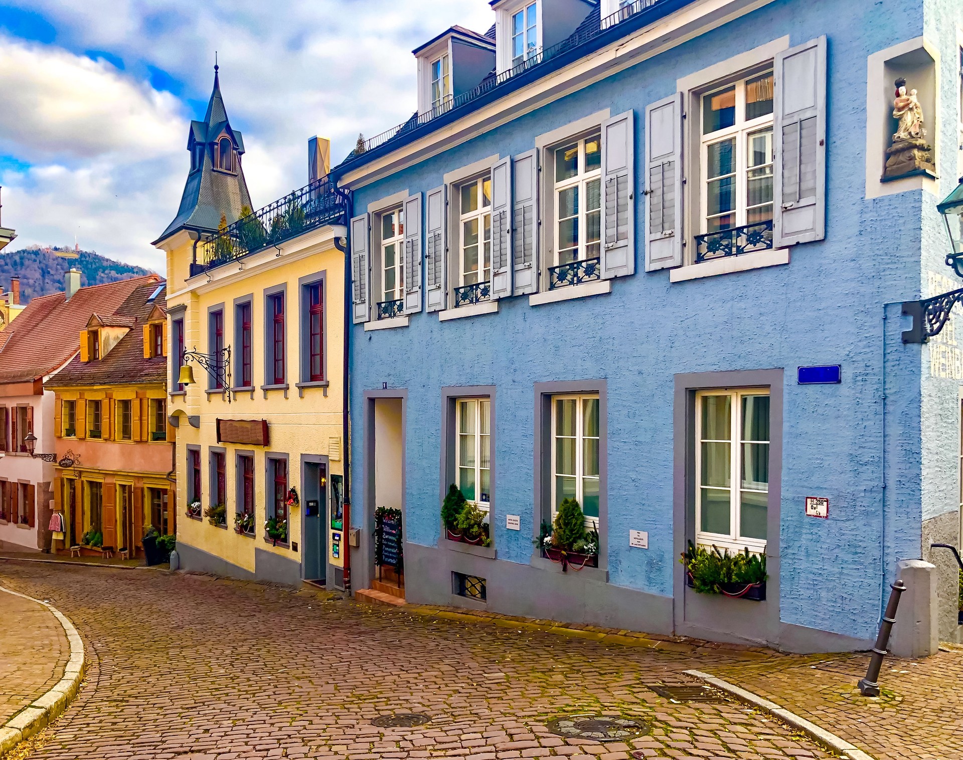 Baden-Baden, Germany, historic buildings at the famous old town